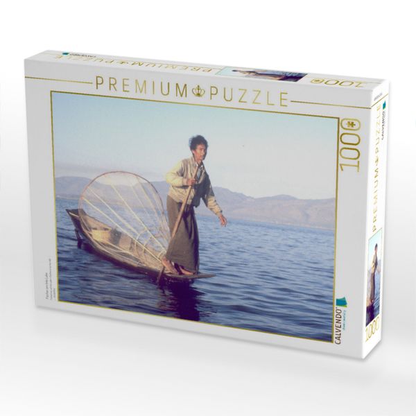 Produktbild: CALVENDO Puzzle Fischer am Inle Lake | 1000 Teile Lege-Gr&ouml;&szlig;e 64x48cm Foto-Puzzle f&uuml;r gl&uuml;ckliche Stunden