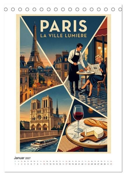 Produktbild: Sehnsucht Frankreich - Die Mid-Century Collection (Tischkalender 2027 DIN A5 hoch), CALVENDO Monatskalender