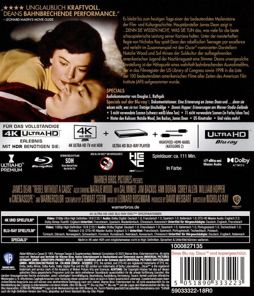 Denn Sie Wissen Nicht Was Sie Tun Blu Ray denn sie wissen nicht, was sie tun (+ Blu-ray) von Nicholas Ray - Blu
