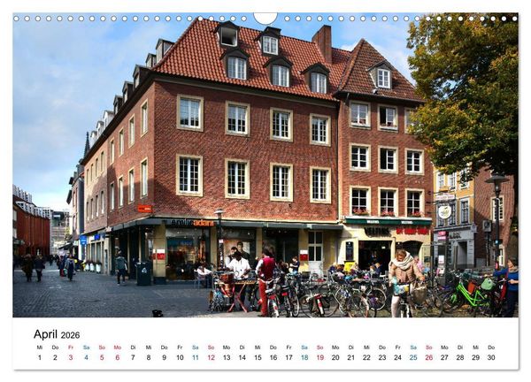 Produktbild: M&uuml;nster - die liebenswerte Fahrradstadt (Wandkalender 2026 DIN A3 quer), CALVENDO Monatskalender