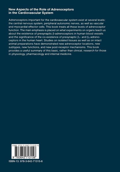 Produktbild: New Aspects of the Role of Adrenoceptors in the Cardiovascular System