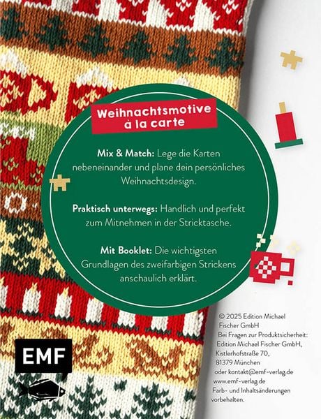 Produktbild: 55 x stricken &ndash; Weihnachts-Motive: Deine Strickmustersammlung als Kartenset