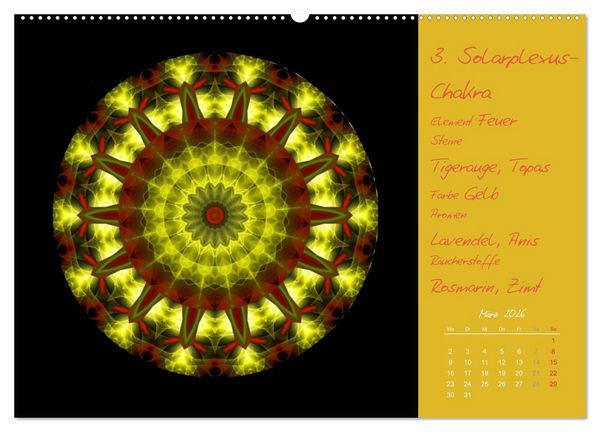 Produktbild: Kleine Chakrenlehre (Wandkalender 2026 DIN A2 quer), CALVENDO Monatskalender