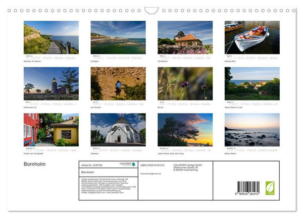 Produktbild: Bornholm (Wandkalender 2026 DIN A3 quer), CALVENDO Monatskalender