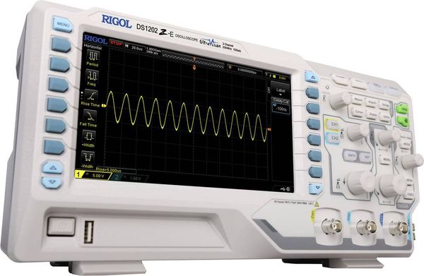 Produktbild: Rigol DS1202Z-E Digital-Oszilloskop 200MHz 2-Kanal 1 GSa/s 24 Mpts 8 Bit 1St.