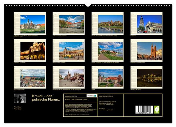 Produktbild: Krakau - das polnische Florenz (hochwertiger Premium Wandkalender 2026 DIN A2 quer), Kunstdruck in Hochglanz