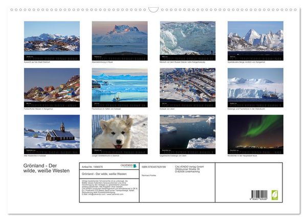 Produktbild: Gr&ouml;nland - Der wilde, wei&szlig;e Westen (Wandkalender 2026 DIN A2 quer), CALVENDO Monatskalender