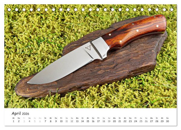 Produktbild: Handgefertigte Jagdmesser (Tischkalender 2026 DIN A5 quer), CALVENDO Monatskalender