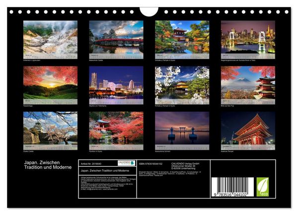 Produktbild: Japan. Zwischen Tradition und Moderne (Wandkalender 2026 DIN A4 quer), CALVENDO Monatskalender