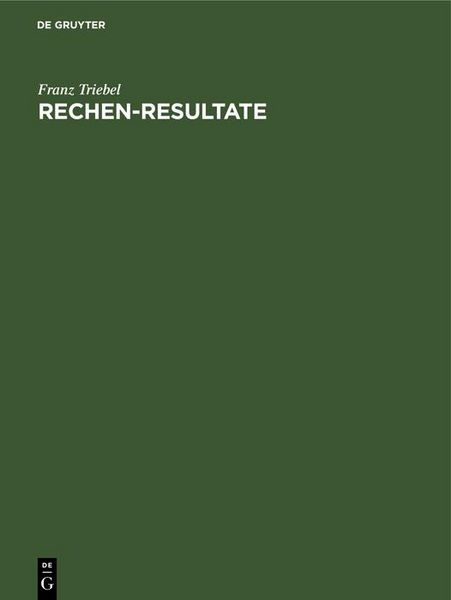 Produktbild: Rechen-Resultate