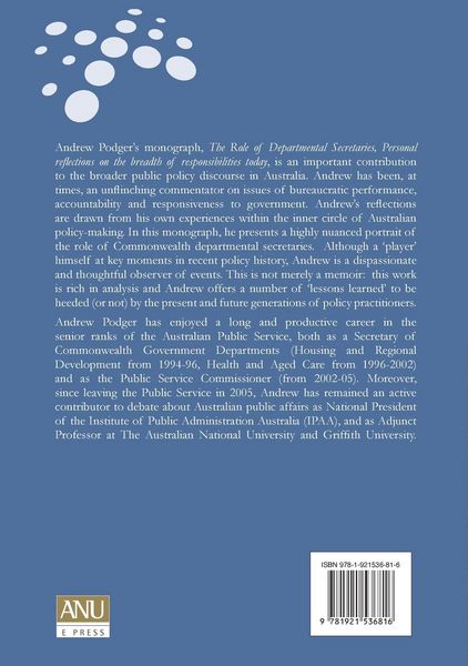 Produktbild: The Role of Departmental Secretaries