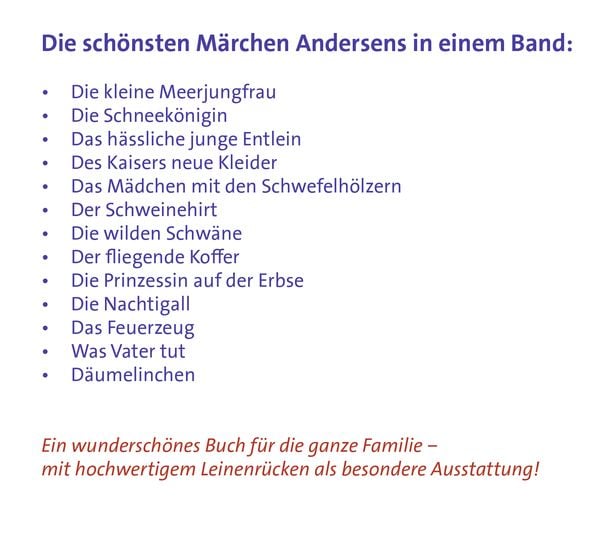 Produktbild: Andersens M&auml;rchen