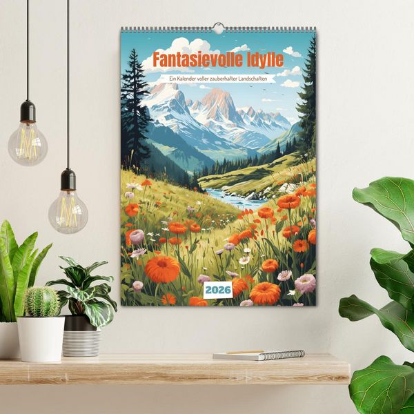 Produktbild: Fantasievolle Idylle (Wandkalender 2026 DIN A2 hoch), CALVENDO Monatskalender