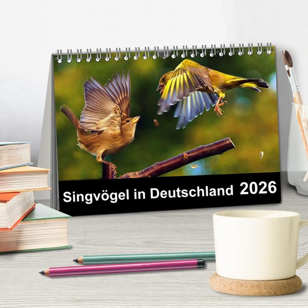 Produktbild: Singv&ouml;gel in Deutschland (Tischkalender 2026 DIN A5 quer), CALVENDO Monatskalender