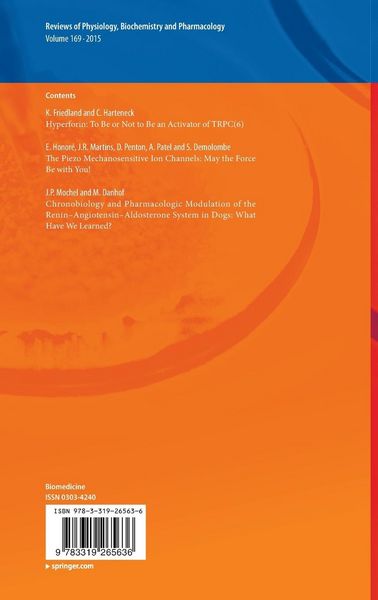 Produktbild: Reviews of Physiology, Biochemistry and Pharmacology Vol. 169