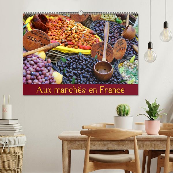 Produktbild: Aux march&eacute;s en France (Calendrier mural 2026 DIN A2 vertical), CALVENDO calendrier mensuel