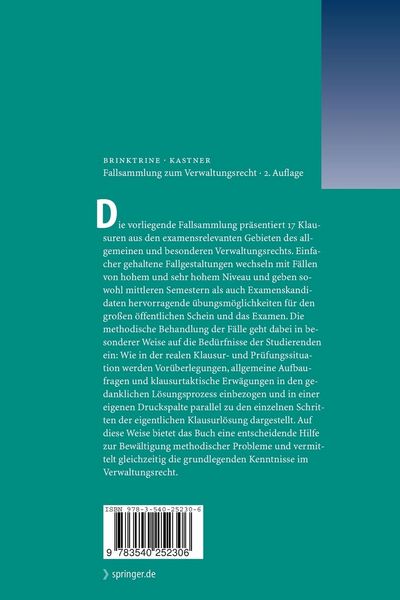 Produktbild: Fallsammlung zum Verwaltungsrecht