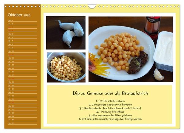 Produktbild: Meine Mallorca Rezepte (Wandkalender 2026 DIN A3 quer), CALVENDO Monatskalender
