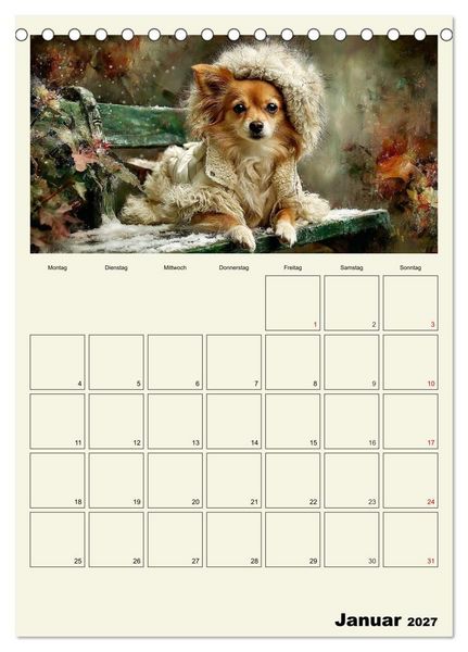 Produktbild: Schnuten im Herbstlicht. Kleine Hunde in stillen Momenten (Tischkalender 2027 DIN A5 hoch), CALVENDO Monatskalender