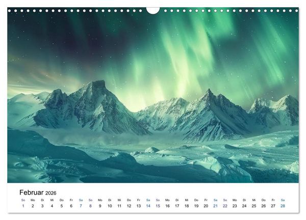 Produktbild: Aurora Borealis - Der Zauber der Nordlichter (Wandkalender 2026 DIN A3 quer), CALVENDO Monatskalender