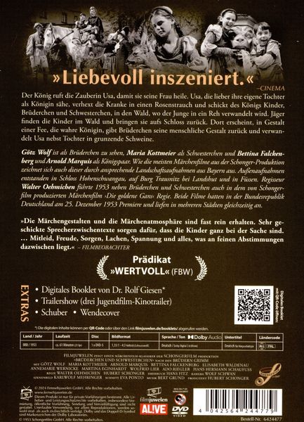 Produktbild: Br&uuml;derchen & Schwesterchen (1953) (Filmjuwelen / Schongerfilm-M&auml;rchen)
