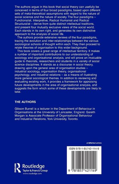 Produktbild: Sociological Paradigms and Organisational Analysis