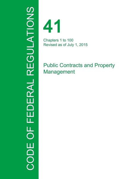 Produktbild: Code of Federal Regulations Title 41, Volume 1, July 1, 2015