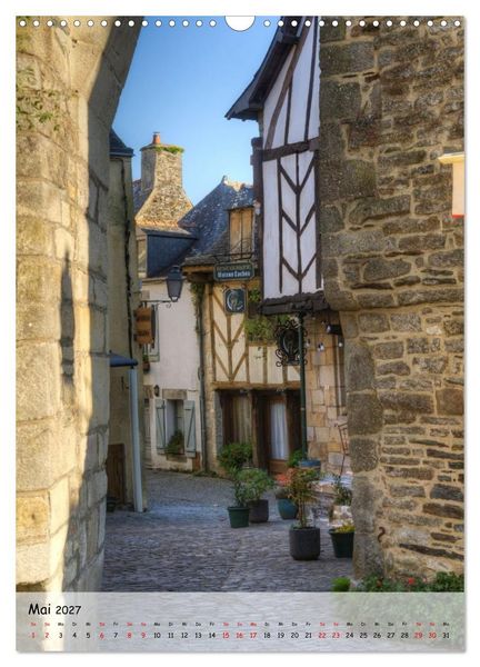Produktbild: Rochefort-en-Terre. Traumdorf in der Bretagne (Wandkalender 2027 DIN A3 hoch), CALVENDO Monatskalender