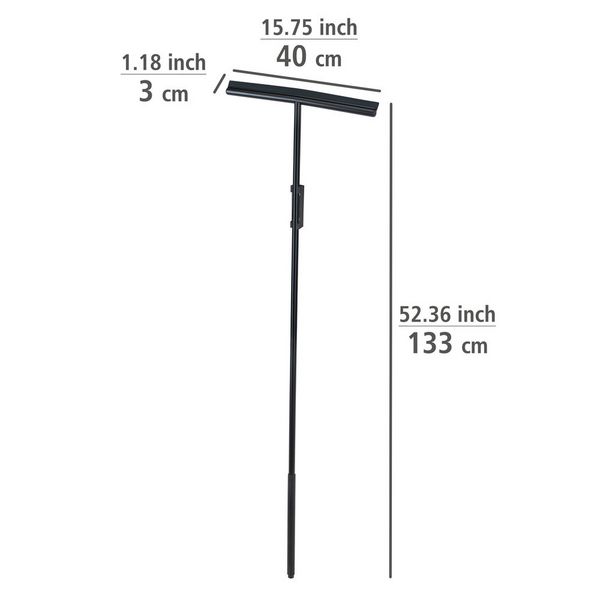 Produktbild: Edelstahl Boden-und Fensterwischer Mod. Rosole Schwarz, 40 cm Wischbreite