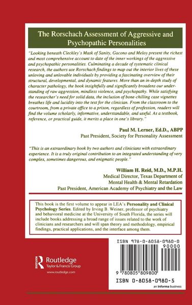 Produktbild: The Rorschach Assessment of Aggressive and Psychopathic Personalities