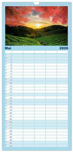 Produktbild: Familienplaner 2026 - Japan. Zwischen Tradition und Moderne mit 5 Spalten (Wandkalender, 21 x 45 cm) CALVENDO