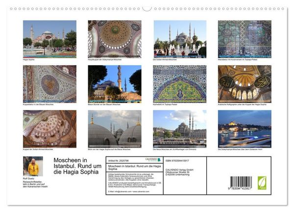 Produktbild: Moscheen in Istanbul. Rund um die Hagia Sophia (hochwertiger Premium Wandkalender 2027 DIN A2 quer), Kunstdruck in Hochglanz