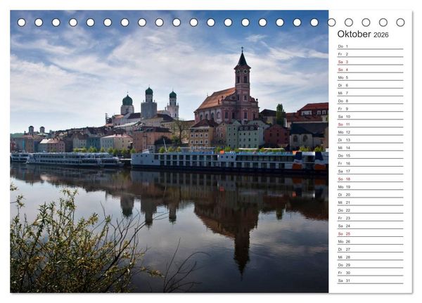 Produktbild: Pittoreskes Passau (Tischkalender 2026 DIN A5 quer), CALVENDO Monatskalender