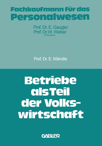 Produktbild: Betriebe als Teil der Volkswirtschaft