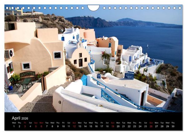 Produktbild: Lights of Santorini (Wall Calendar 2026 DIN A4 landscape), CALVENDO 12 Month Wall Calendar