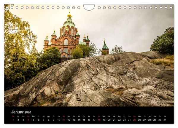 Produktbild: Helsinki / Besuchen - Entdecken - Erleben (Wandkalender 2026 DIN A4 quer), CALVENDO Monatskalender
