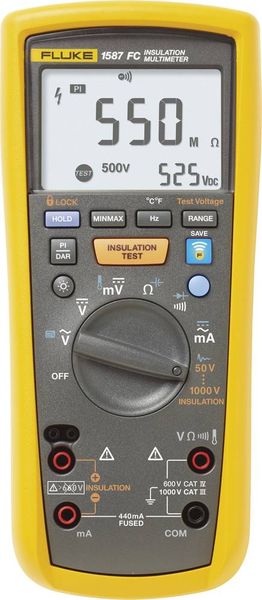 Fluke 1587 FC Isolationsmessgerät 50 V, 100 V, 250 V, 500 V, 1000 V 2 GΩ