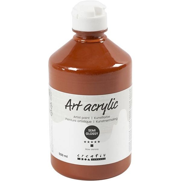 Produktbild: Creativ Company Acrylfarbe, Mattgl&auml;nzend, Deckend, Sienna, 500 ml/ 1 Fl.