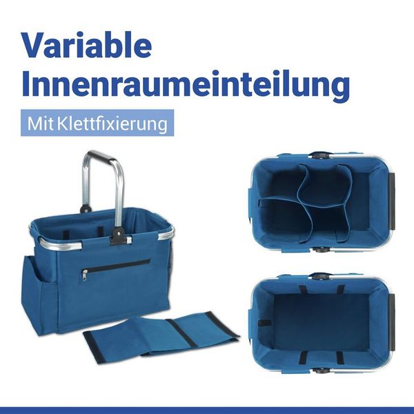 Produktbild: Universal Outdoor Korb 37 L, Blau, variable Inneneinteilung dank Klettfixierung