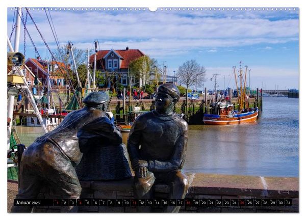 Produktbild: Neuharlingersiel - Ostfrieslands sch&ouml;nstes Hafenst&auml;dtchen (hochwertiger Premium Wandkalender 2026 DIN A2 quer), Kunstdruck in Hochglanz