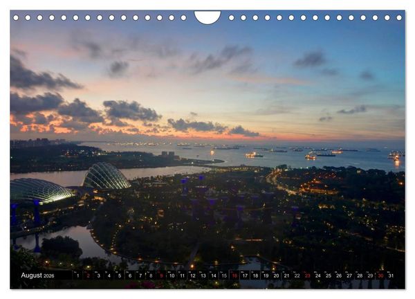 Produktbild: Singapur - Einzigartige Skylines (Wandkalender 2026 DIN A4 quer), CALVENDO Monatskalender