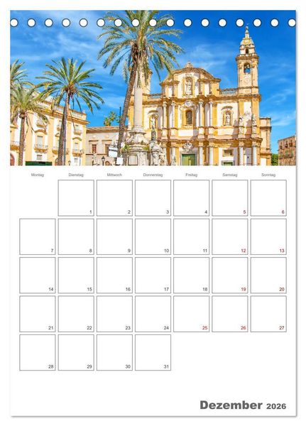 Produktbild: Palermo - Reiseziel auf Sizilien (Tischkalender 2026 DIN A5 hoch), CALVENDO Monatskalender
