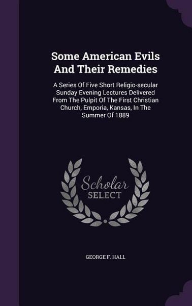 Produktbild: Some American Evils And Their Remedies