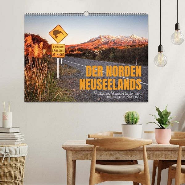 Produktbild: Der Norden Neuseelands: Vulkane, Wasserf&auml;lle und imposante Str&auml;nde (Wandkalender 2026 DIN A2 quer), CALVENDO Monatskalender