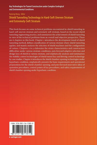 Produktbild: Shield Tunneling Technology in Hard-Soft Uneven Stratum and Extremely-Soft Stratum