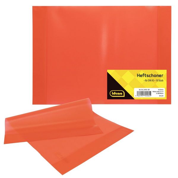 Idena Heftschoner aus Kunststoff 120 μm transparent rot DIN A5