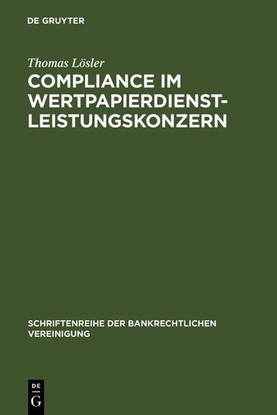 Produktbild: Compliance im Wertpapierdienstleistungskonzern