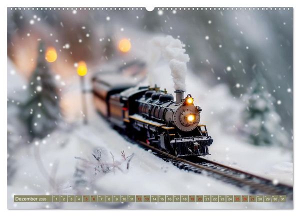 Produktbild: Miniaturwelt Eisenbahn - Zug um Zug ins Abenteuer (hochwertiger Premium Wandkalender 2026 DIN A2 quer), Kunstdruck in Hochglanz