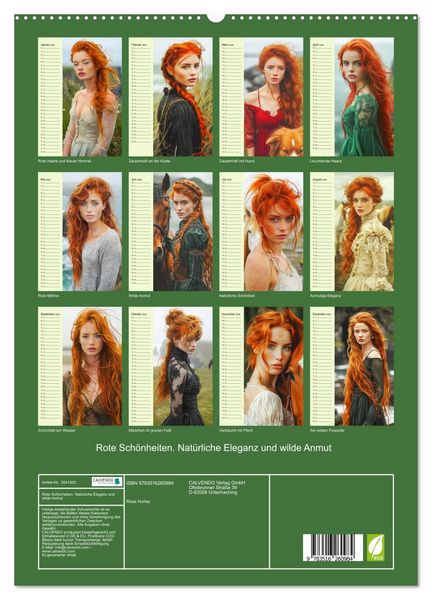 Produktbild: Rote Sch&ouml;nheiten. Nat&uuml;rliche Eleganz und wilde Anmut (hochwertiger Premium Wandkalender 2026 DIN A2 hoch), Kunstdruck in Hochglanz