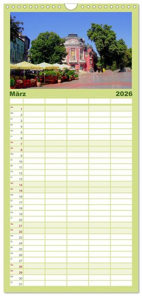 Produktbild: Familienplaner 2026 - Bulgarien, von Varna bis zum Kap Kaliakra mit 5 Spalten (Wandkalender, 21 x 45 cm) CALVENDO